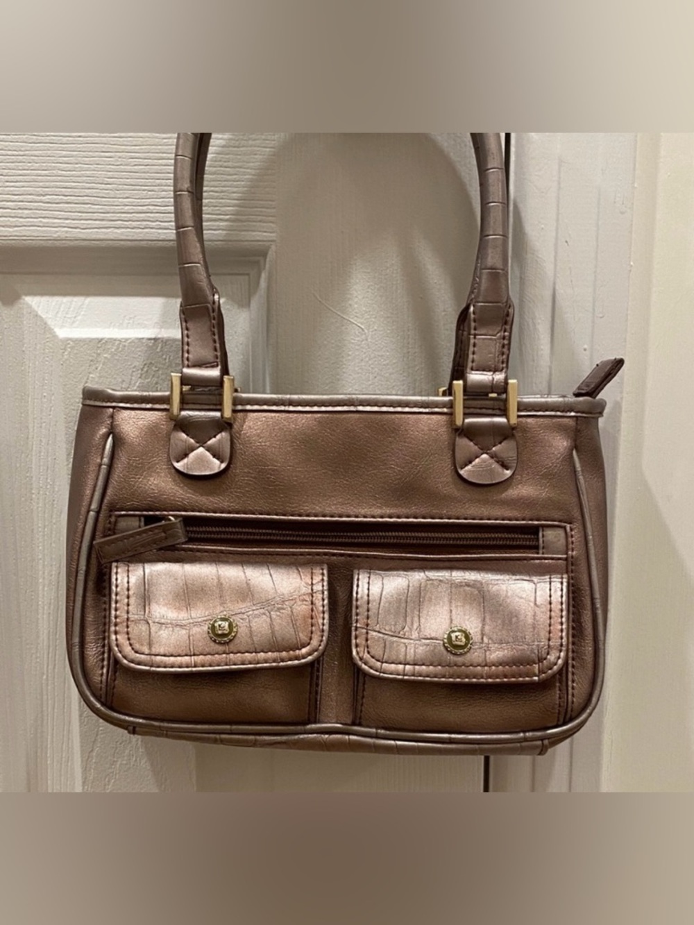 Y2K Liz Claiborne Rose Gold Shoulder‎ Bag